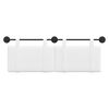 vidaXL T&ecirc;te de lit suspendue Montage mural Blanc 130 x 55 x 5 cm tissu