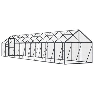 vidaXL Volière anthracite 1,79x10x1,85 m aluminium