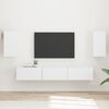 vidaXL Ensemble meuble TV Montage mural 3 pcs Blanc Bois d'ing&eacute;nierie