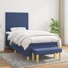 vidaXL Sommier &agrave; lattes de lit avec matelas Bleu 100x200 cm Tissu
