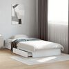 vidaXL Cadre de lit avec tiroirs sans matelas blanc 75x190 cm
