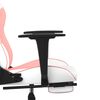 vidaXL Chaise de jeu avec repose-pied Blanc et rose Similicuir