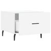 vidaXL Tables basses 2 pcs blanc brillant 50x50x40cm bois d'ing&eacute;nierie