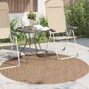 vidaXL Tapis de surface Rond Moir&eacute; Naturel &Oslash; 120 CM