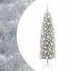 vidaXL Sapin de No&euml;l artificiel &eacute;troit avec boules 180 cm 300 LED