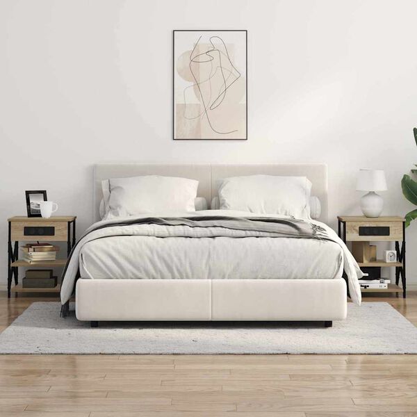 vidaXL Cabinet de chevet avec &eacute;tag&egrave;re Ch&ecirc;ne Sonoma 41 x 31 x 51 cm