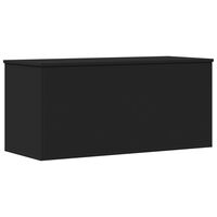 vidaXL Boîte de rangement noir 100x42x46 cm bois d'ingénierie