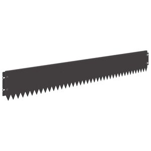 vidaXL Bordure de Pelouse 20 pcs 103 x 15 cm Acier Noir