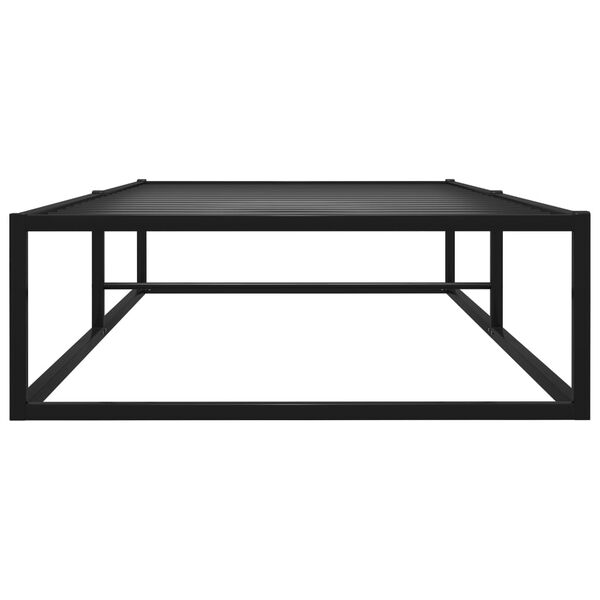 vidaXL Cadre de lit sans matelas noir m&eacute;tal 90x200 cm