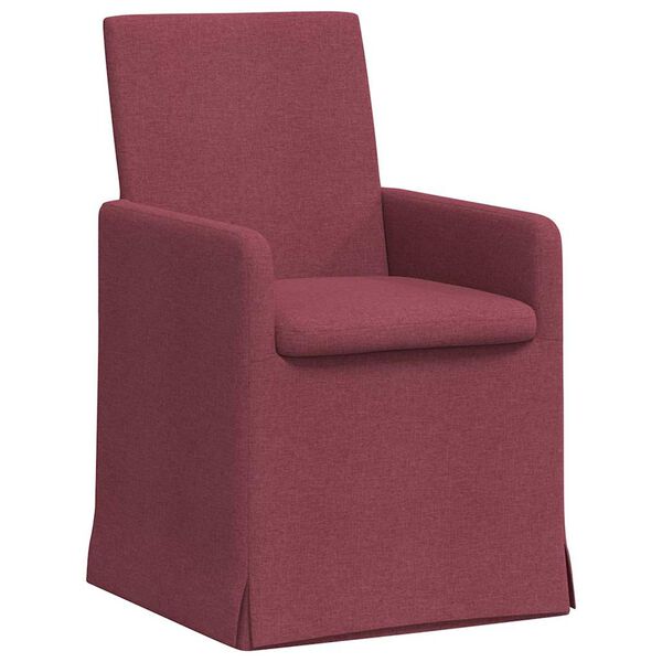 vidaXL Chaises de salle &agrave; manger 2 pcs Bordeaux 57 x 67 x 95 cm tissu