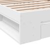 vidaXL Cadre de lit avec tiroir sans matelas blanc 75x190 cm
