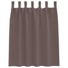 vidaXL Rideaux occultants avec anneaux 2 pcs Marron fonc&eacute; 140 x 140 cm