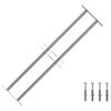 vidaXL Grilles de fen&ecirc;tres 700-1050 mm Acier galvanis&eacute; Argent&eacute;
