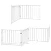 vidaXL Barri&egrave;re pour chien porte pliable 6panneaux blanc bois peuplier