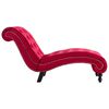 vidaXL Chaise longue Velours Rouge
