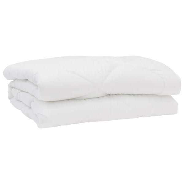 vidaXL Duvet d'&eacute;t&eacute; simple avec oreiller 3 pcs Blanc Microfibre