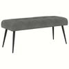 vidaXL Banc avec capitonnage bouton Gris fonc&eacute; 110 x 40 x 46 cm