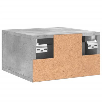 vidaXL Tables de chevet murales 2 pcs gris béton 35x35x20 cm