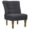 vidaXL Chaise en style fran&ccedil;ais Gris Tissu