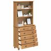 vidaXL Hutch ASKIM Cire de Miel 91 x 40 x 200,5 cm Bois de pin massif