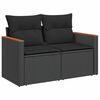 vidaXL Ensemble de canap&eacute; de jardin avec coussin 10 pcs Noir polyrotin
