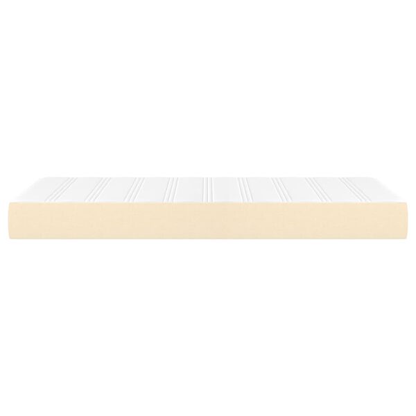 vidaXL Matelas de lit &agrave; ressorts ensach&eacute;s fermet&eacute; moyenne Cr&egrave;me 80x200x20 cm Tissu