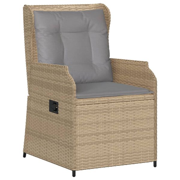 vidaXL Salon de jardin avec coussins 3 pcs beige r&eacute;sine tress&eacute;e