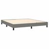 vidaXL Sommier &agrave; lattes de lit avec matelas Gris fonc&eacute; 180x200cm Tissu