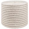 vidaXL Corde en Jute 14 mm Blanc Jute 100% Tossa