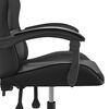vidaXL Chaise de jeu pivotante Noir Similicuir