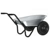 vidaXL Brouette Argent et noir 124 x 73 x 65 cm Acier