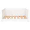 vidaXL Panier pour chien Blanc 65,5 x 50,5 x 28 cm Bois de pin massif
