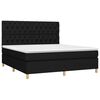 vidaXL Sommier &agrave; lattes de lit avec matelas Noir 160x200 cm Tissu