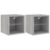 vidaXL Meubles TV muraux et lumi&egrave;res LED 2pcs sonoma gris 30x28,5x30cm