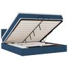 VidaXL Cadre de lit ottoman avec matelas bleu 200x200 cm tissu