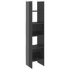 vidaXL Biblioth&egrave;que Gris brillant 40x35x180 cm Bois d&rsquo;ing&eacute;nierie
