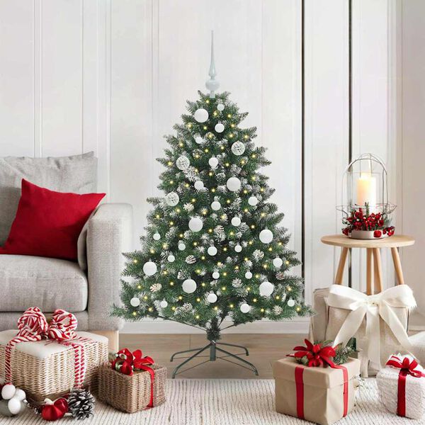 vidaXL Sapin de No&euml;l artificiel Vert 120 cm PVC, plastique et acier