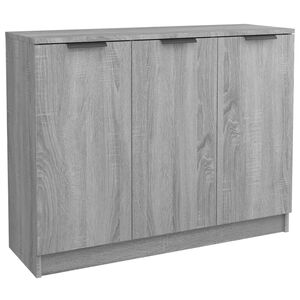 vidaXL Buffet Sonoma gris 90,5x30x70 cm Bois d'ing&eacute;nierie