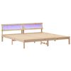 vidaXL Cadre de lit avec t&ecirc;te de lit Marron 180 x 200 cm Pin massif