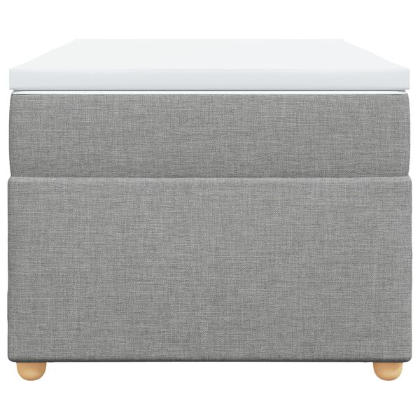vidaXL Sommier à lattes de lit avec matelas Gris clair 90x200 cm Tissu