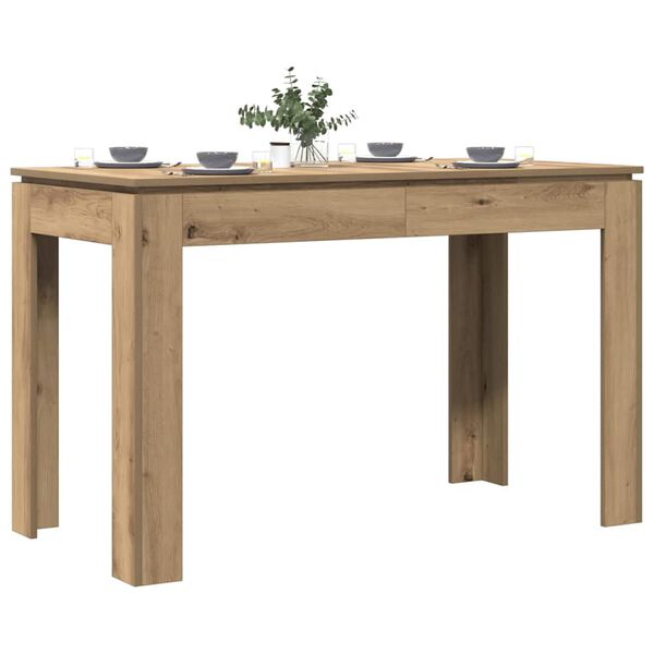vidaXL Table &agrave; manger ch&ecirc;ne artisanal 120x60x76 cm bois d'ing&eacute;nierie
