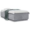 vidaXL Cadre de lit sans matelas gris b&eacute;ton 90x190 cm