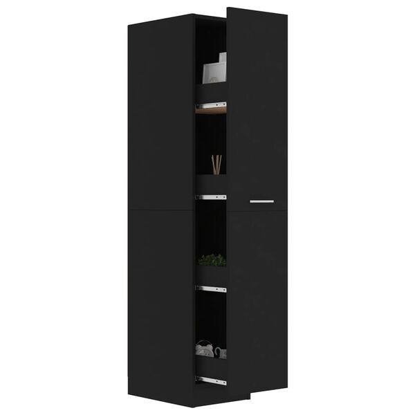 vidaXL Armoire d'apothicaire Noir 30x42,5x150 cm Bois d’ingénierie