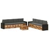 vidaXL Ensemble de canap&eacute;s d'ext&eacute;rieur 9 pc Naturel et Anthracite