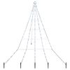 vidaXL Arbre de No&euml;l LED avec piquets au sol Blanc froid 182 cm m&eacute;tal