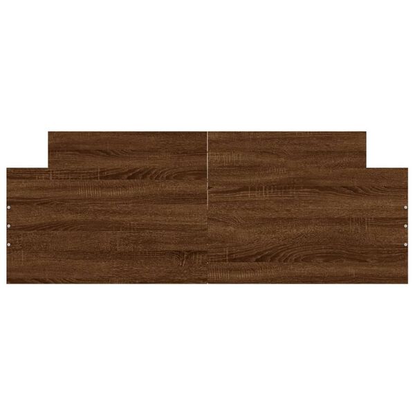 vidaXL Cadre de lit sans matelas ch&ecirc;ne marron 140x190 cm