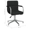 vidaXL Chaise pivotante de bureau Noir Tissu