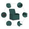 vidaXL Fauteuil inclinable électrique Vert foncé Tissu