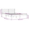 vidaXL Cadre de lit sans matelas cire marron 135x190cm bois pin massif