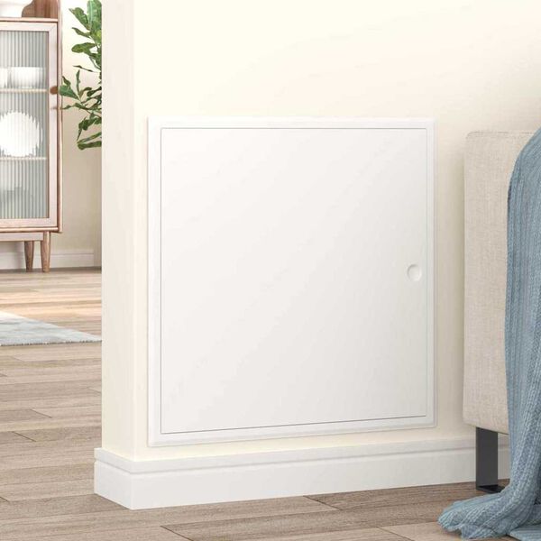 vidaXL Panneau d'Acc&egrave;s Blanc 63 x 33 x 3 cm Acier